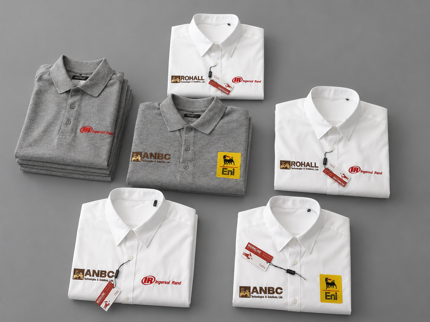 Camisas corporativas bordadas — Grupo Multi-marcas